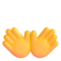 Open hands Fluent 3D emoji