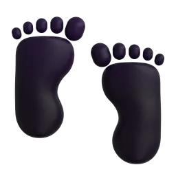 Footprints Fluent 3D emoji