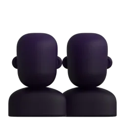 Busts in silhouette Fluent 3D emoji