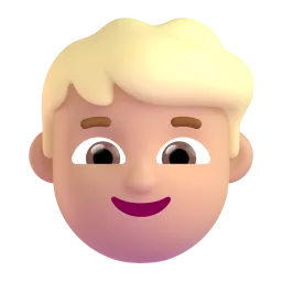 भूरे बालों वाला लड़का Fluent 3D emoji