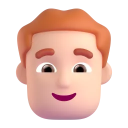 Kızıl Saçlı Adam Fluent 3D emoji