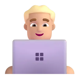 Man Technologist Medium Light Skin Tone Fluent 3D emoji