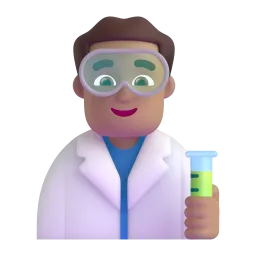 Man Scientist: Light Skin Tone Fluent 3D emoji