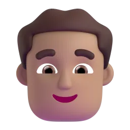 Man Medium Light Skin Tone Fluent 3D emoji