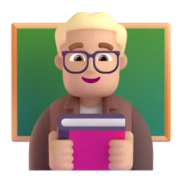 Man Teacher Medium Skin Tone Fluent 3D emoji