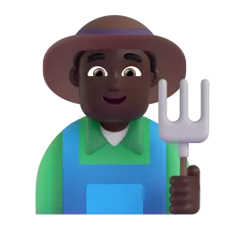 Farmer Fluent 3D emoji