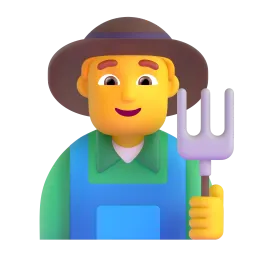 Man farmer Fluent 3D emoji