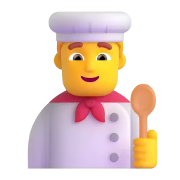 Man cook Fluent 3D emoji
