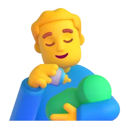 Man feeding baby Fluent 3D emoji