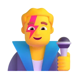 Man singer Fluent 3D emoji