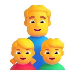 Family: man, girl, boy Fluent 3D emoji