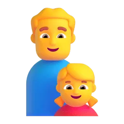 Man and Girl Fluent 3D emoji