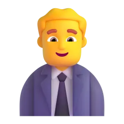 Man office worker Fluent 3D emoji