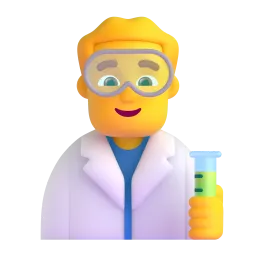 Man scientist Fluent 3D emoji