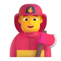 Man firefighter Fluent 3D emoji