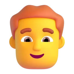 Man: red hair Fluent 3D emoji