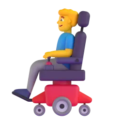 Man in motorized wheelchair Fluent 3D emoji