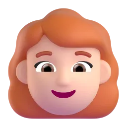 Frau: Rote Haare Fluent 3D emoji