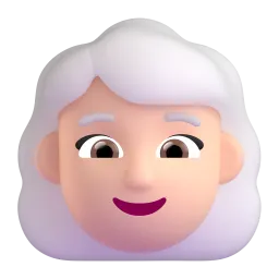 Frau: Weisses Haar Fluent 3D emoji