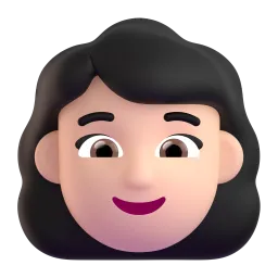 Woman Light Skin Tone Fluent 3D emoji