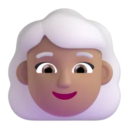 Wanita Tua: Warna Kulit Sedang Terang Fluent 3D emoji