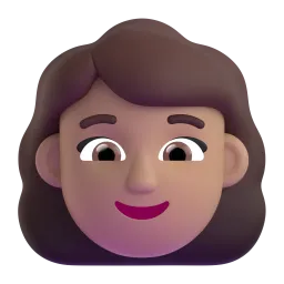 Woman Medium Light Skin Tone Fluent 3D emoji