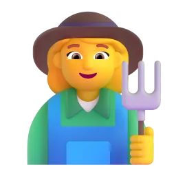 Woman farmer Fluent 3D emoji