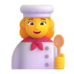 Woman cook Fluent 3D emoji