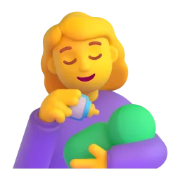 Woman feeding baby Fluent 3D emoji