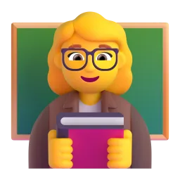 Woman Teacher Fluent 3D emoji
