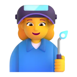 Woman factory worker Fluent 3D emoji