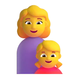 Family: woman, girl Fluent 3D emoji