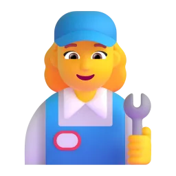 Woman mechanic Fluent 3D emoji