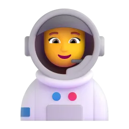 Woman astronaut Fluent 3D emoji