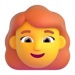 Woman: red hair Fluent 3D emoji