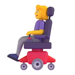 Woman in motorized wheelchair Fluent 3D emoji