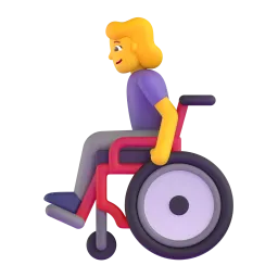 Woman in manual wheelchair Fluent 3D emoji