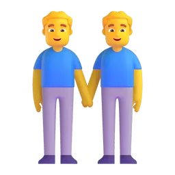 Two Men Holding Hands Fluent 3D emoji