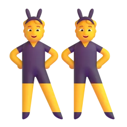 People with bunny ears Fluent 3D emoji