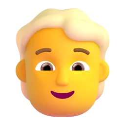 Person: blond hair Fluent 3D emoji