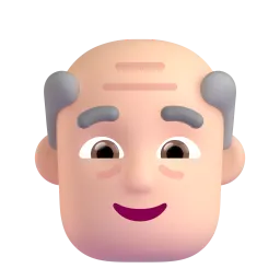 Old Man: Light Skin Tone Fluent 3D emoji