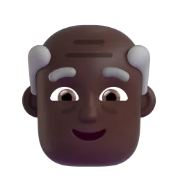 Old Man: Medium-Dark Skin Tone Fluent 3D emoji
