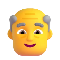 Old man Fluent 3D emoji