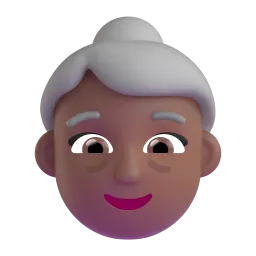 Buvi (To'q teri) Fluent 3D emoji