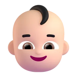 Baby Light Skin Tone Fluent 3D emoji