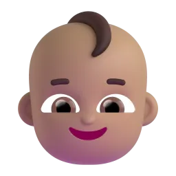 Bayi: Kulit Sedheng-Padhang Fluent 3D emoji
