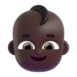 Baby: Dark Skin Tone Fluent 3D emoji