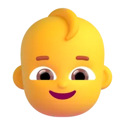 Baby Fluent 3D emoji