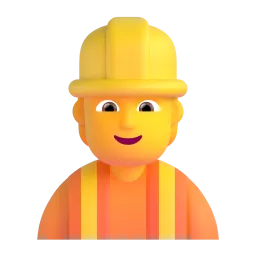 Construction worker Fluent 3D emoji