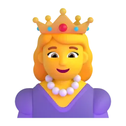 Princess Fluent 3D emoji